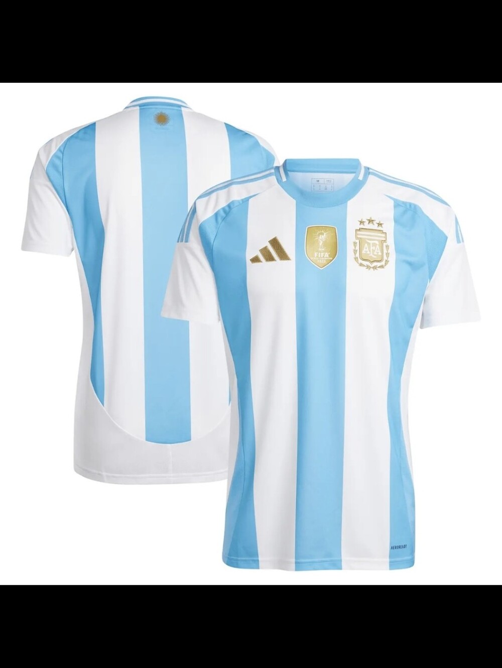 Argentina 2022 FIFA World Champions Jersey Blue White Size M New With Tags